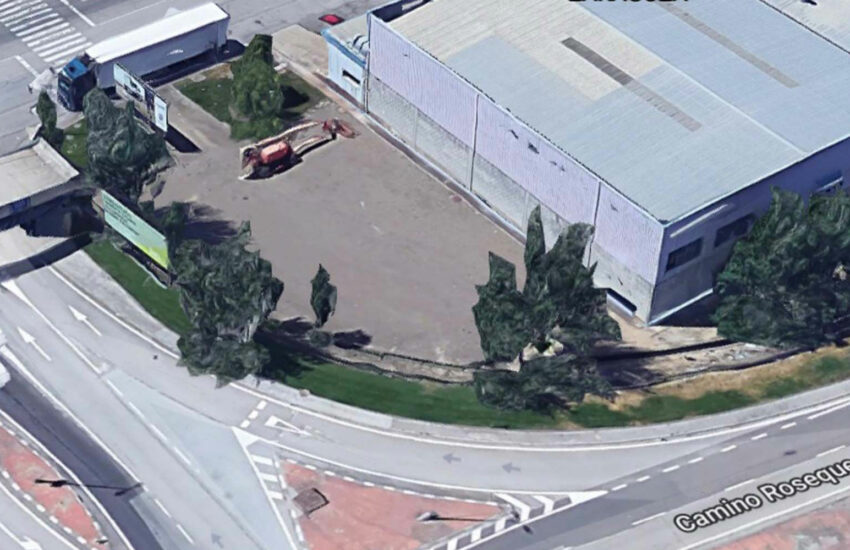 parcela 6-0 en Mercazaragoza para alquiler- vista aerea y lindes